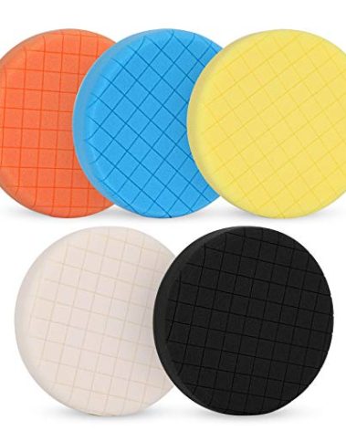 AVID POWER 6 Inch Buffing Polishing Pads 5Pcs for 6 Inch Backing Plate, Compound Buffing Sponge Pads for Car Buffer Polisher Compounding, Polishing and Waxing