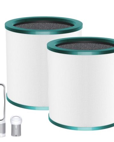 TP01 Ture HEPA 360° Glass Filter Replacement for Dyson Tower Air Purifier Pure Cool Link TP01 TP02 TP03 AM11 Models, Dyson Pure Cool Me BP01 Personal Purifying Fan, 2 Pack