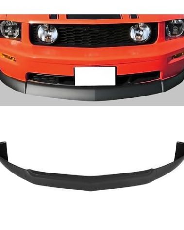 KUAFU 3Pcs Front Bumper Lip Compatible with 2005-2009 Ford Mustang V8 GT 2-Door Spoiler Splitter Valance Chin Air Dam Body Kit -Matte Black
