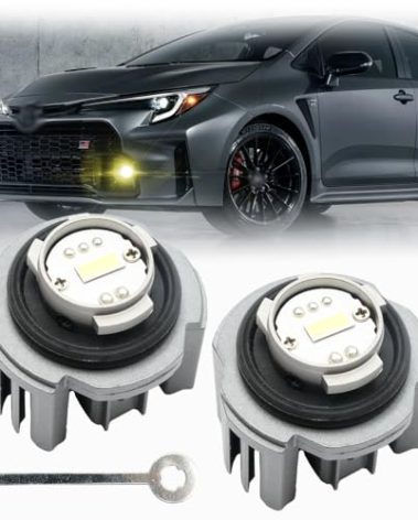 NSLUMO L1B LED Front Fog Light Bulbs for 2023+ To'yota GR Corolla 2022-2024 To'yota RAV4 Super Bright 9000LM 3200K Yellow Canbus L1B L1 Led Fog Driving Lamp Bulb Assembly Replacement