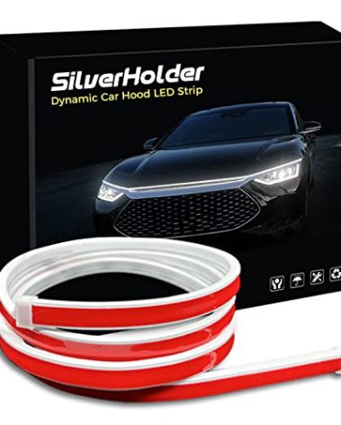 SilverHolder Car Hood Light Strip White 70 Inches Exterior Flexible Daytime LED Running Light for Cars, SUVs, Trucks