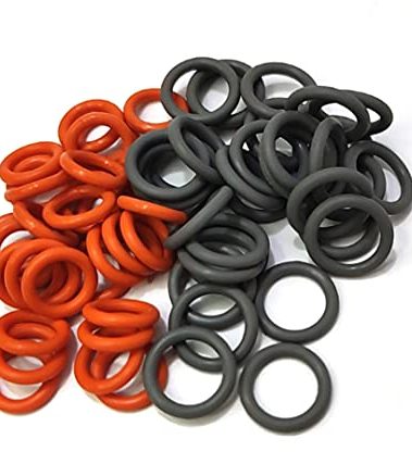 1/4" & 3/8" Pressure Washer QD Colored O-Rings (1/4''&3/8''(25+25) 50 Pack （Red+Grey）,M22 Quick Connect Coupler