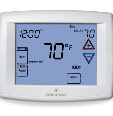 White Rodgers Emerson 1F95-1277 Touchscreen 7-Day Programmable Thermostat, White