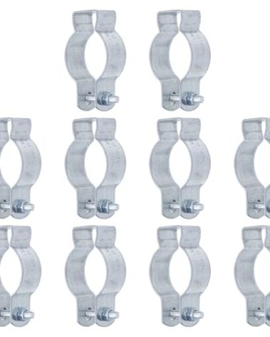 Mewutal 10pcs Conduit Hangers with Bolt 1-1/4" Conduit Clamps Conduit Clips Zinc Plated Steel Conduit Brackets for Rigid and EMT Conduit Mounting