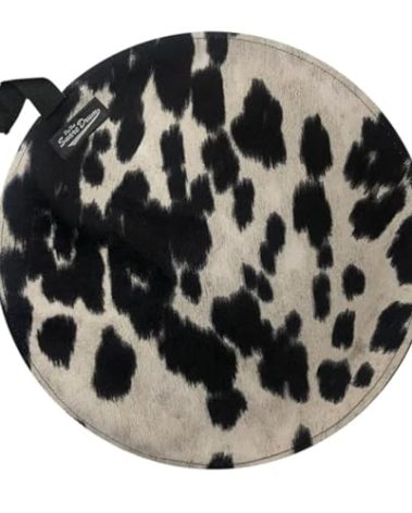 Big Fat Snare Drum - Cow Moo Faux Suede 14” (Black)