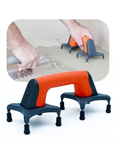 EasyLean Trowel Support Tool, Proudly Made-in-the-USA, Handy Hand Tool for Flooring, Drywall, Cement, and Adhesive Application, Support Tool for Floor Installers with Anti-Slip Spare Feet.