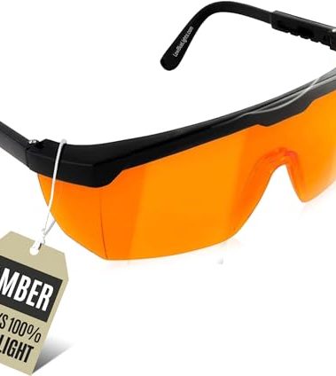 LowBlueLights 100% Blue Light Blocking Glasses, Amber Wraparound Dual Lenses for Enhanced Sleep, TV, Gaming, Computer Quality for Men & Women (Winners)