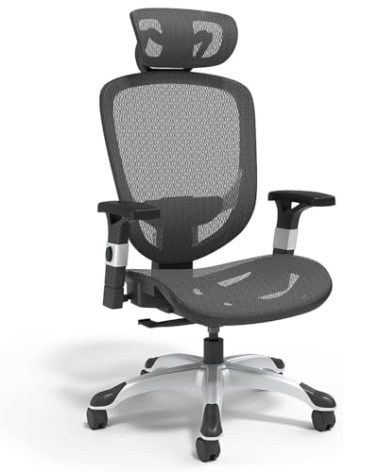 Staples Hyken Ergonomic Swivel Task Chair, Adjustable Office Chair with Breathable Mesh and Lumbar Support, Perfect for Home and Office, Black