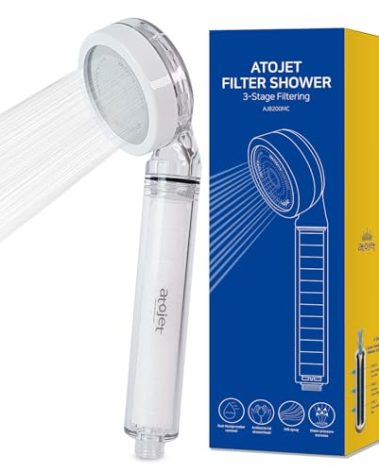 Atojet Filter Showerhead Inspired by Korea’s Beauty Culture – Pure Carbon Filters for Softer Skin & Smoother Hair | Carbon Composite Filter | Single Showerhead (AJ8200MC-SNG-1)