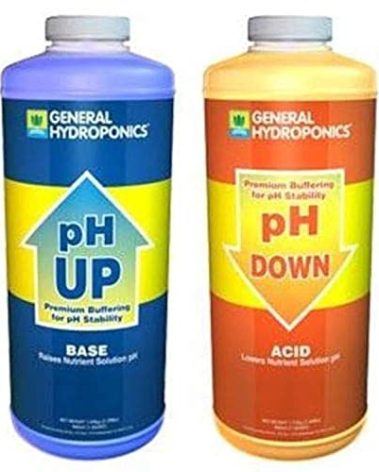 GH General Hydroponics pH Up and pH Down 1 Quart Combo Kit Water Adjuster Buffer
