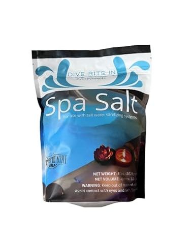 Dive Rite in Hot Tub and Spa Salt for All Salt Water Systems Including Hotspring, Jacuzzi, Caldera, and Chloromatic (4 Pounds)
