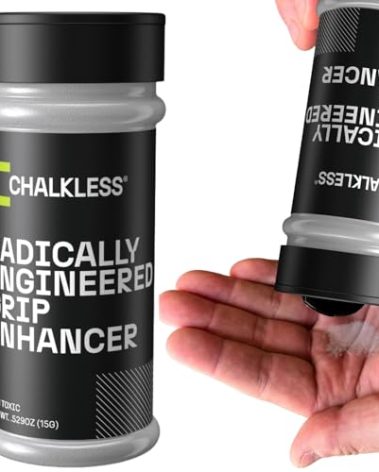 Chalkless Grip Enhancer, Less Mess Non Toxic Replacement for Liquid Chalk, Grip Solution for Weightlifting, Gaming, Tennis, Golf, Engineered to Improve Grip for Longer (15G)