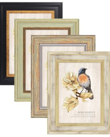 AAQ 4 Pack 5x7 Picture Frame - Picture Frames with HD Plastic Cover,Photo Frame for Wall & Tabletop Picture Frames