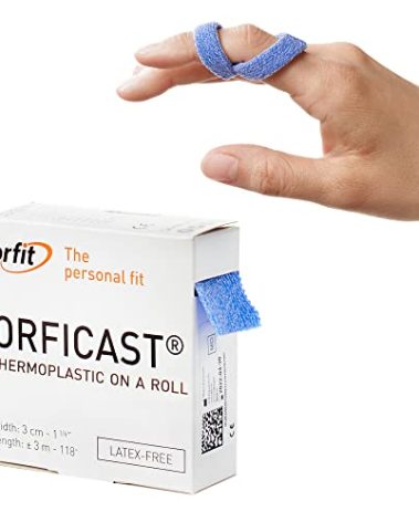 Orfit Orficast Easy-Form Splinting Material Heat-Activated Thermoplastic Tape For Trigger Finger, Thumb, Arthritis Pain Relief, Hand Support 1” x 9’, Blue, One Roll