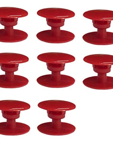 8 Sets Replacement Rivets for Beach Shoe Replacement Button Replacement Parts Compatible for Clog Beach Shoe Strap Repair (Red)