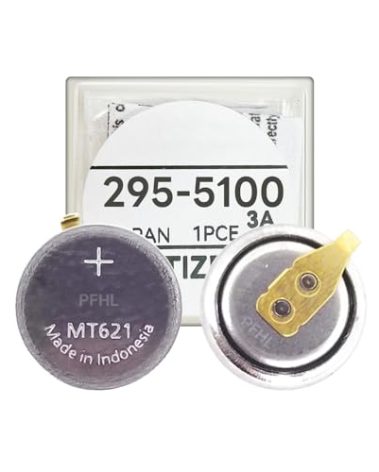 PFHL 295-5100 Battery, (New) MT621 Rechargeable Battery for Citizen Eco-Drive 295-51 295-5100 Rechargeable Batterien Capacitor