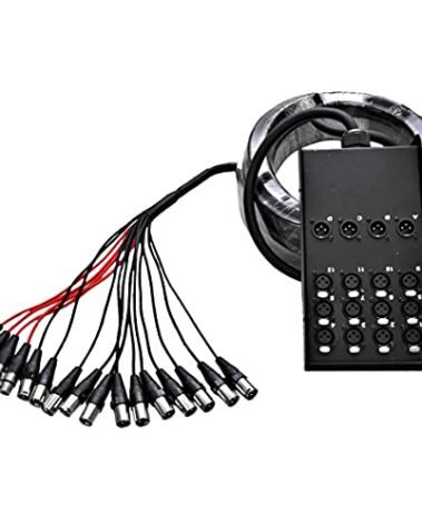 Seismic Audio Speakers 12 Channel Low Profile XLR Send Circuit Board Snake Cable, XLR Splitter Cable, 50 Feet