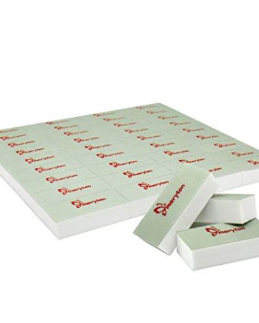 Maryton Mini Nail Buffer Blocks, Disposable Nail Shine Buffers Kit - Green Side for Buffing, White Side for Shinning, 36 Count