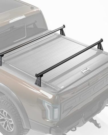 Adjustable Truck Bed Rack Cross Bars,Compatible with Mid-Size Trucks with Tonneau Covers|Length 65"