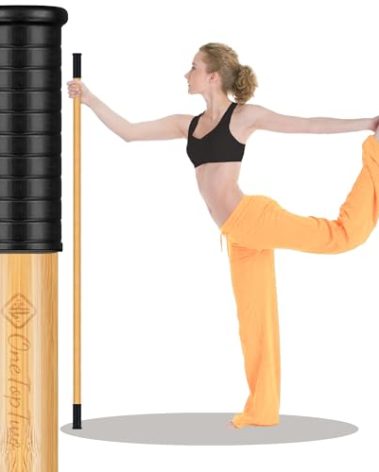 Yoga Stick Bamboo 5ft Long with Soft Ends-Stretching Stick-Workout Stick Exercise Bar-Pilates Stick-Balance Fitness Stick-Yoga Dowel Rod Shoulder Movement- Physiotherapy Stick-Posture Corrector Stick