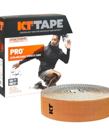 KT Tape, PRO Synthetic Kinesiology Athletic, 125' Uncut Roll, Stealth Beige