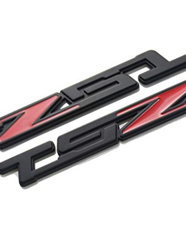 2Pcs Z51 Emblem Badge 3D Nameplate Letter Replacement For C5 C6 C7 Corvette (Black)