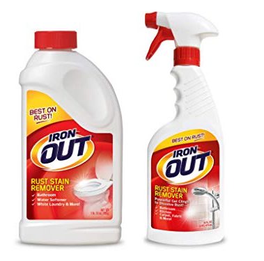 Iron Out Rust Stain Remover Powder, 1 lb 12 oz, and Powerful Gel Spray, 16 fl oz