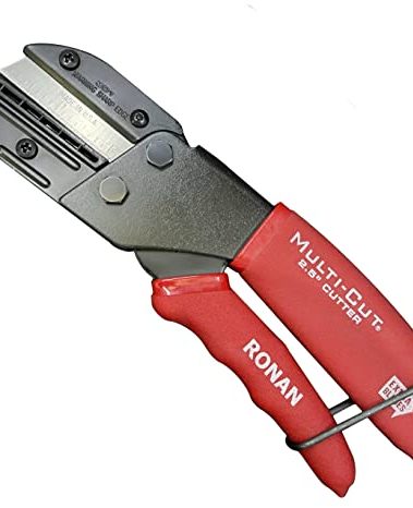 Ronan Multi-Cut Industrial Cutter – Heavy-Duty Blade for Plastic, Rubber, Wood, Leather & More – Replaceable Blades, Safety Lock, Ergonomic Grip, 3 Extra Blades Included