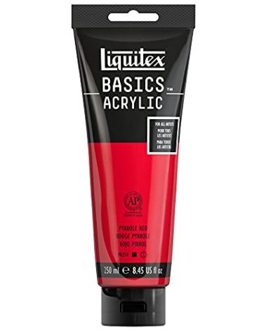 Liquitex BASICS Acrylic Paint, 250ml (8.5-oz) Tube, Pyrrole Red