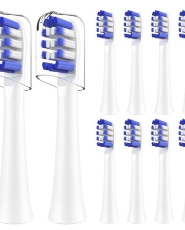 Replacement Toothbrush Heads Compatible with Colgate 360 Deep Clean Battery Powered Toothbrush, 10 Pack, White