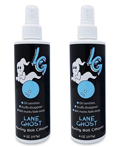 Lane Ghost Bowling Ball Cleaner Spray Kit - 2 Pack - USBC Approved - Oil, Scuff, and Belt Mark Cleaner - Restores Tack and Prolongs Lifespan of Ball