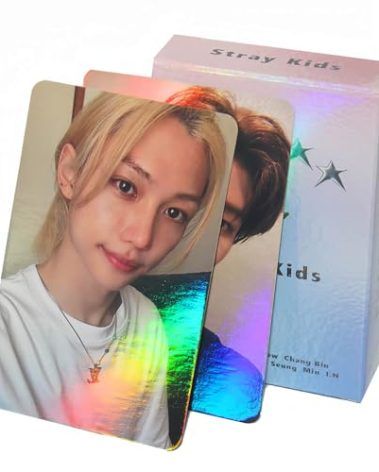 PYAJUU Stray Kids Laser Photocard 50pcs Stray Kids Laser Card Kpop Stray Kids LOMO Cards Kpop Straykids 5-Strar Album Card Stray Kids Photo Cards 5-Star Postcard Gift for Fans Daugher