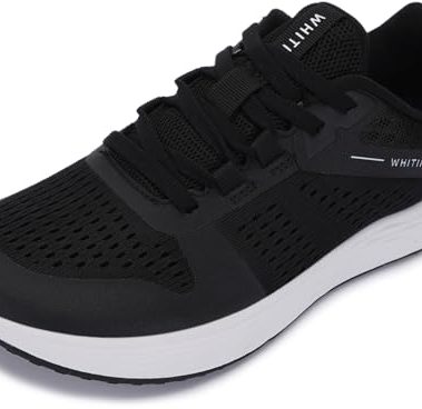 WHITIN Women's Wide Toe Box Width Road Running Shoes Zero Drop Sole Size 9 Tennis Athletics Sneakers Black 40