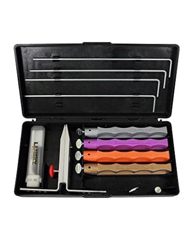 Lansky 4-Stone Deluxe Diamond System | Precision Knife Sharpening Kit