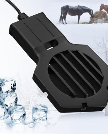 Engtesy 500W Pond Heater, Stock Tank Heater & Submersible Water Heater for Livestock Automatic Thermostat Controller, Non-Conductive Premium Deicer Outdoor Water Heater for Winter