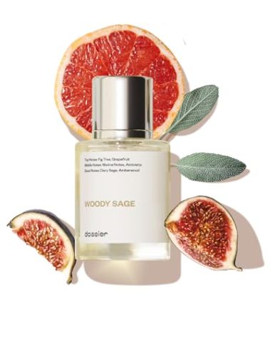 Dossier - Woody Sage - Eau de Parfum - Inspired by J.Malone's Wood Sage & Sea Salt - Perfume Luxury - Pure Infused - Paraben Free - Vegan - For Women Men Unisex - Fragrance 1,70z (Spray 50ml)