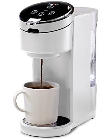Instant Pot K-Cup Pod Compatible Single Serve Coffee Maker with Reusable Pod and Bold Setting, 8-12oz, 40oz Reservoir, White