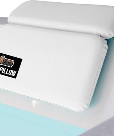 GORILLA GRIP Bath Pillow for Tub, Improved Suction Cups, Luxury Bathtub Pillows, Headrest for Neck and Back Support, Relaxing Home Spa, Hot Tubs and Bathroom Essentials, Gifts for Women, 2 Panel White