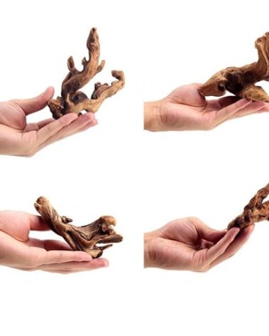 YZHZOM Small Natural Driftwood for Aquarium Styling Carefully Selected Natural Aquarium Decor Driftwood for Reptile Tank Reptile Tank Wood Decor (Driftwood 4-6inch 4pcs)