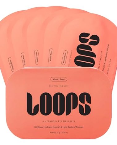 LOOPS WEEKLY RESET - Rejuvenating Hydrogel Eye Mask Kit - Hydrate, Nourish and Help Reduce Wrinkles for Refreshed Eyes - Reduces Signs of Puffiness - For Resilient-Looking Skin - 5 Pc