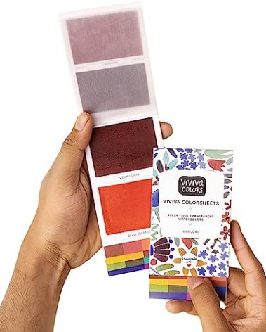 Viviva Colors Travel Watercolor Set - Viviva Watercolor Sheets, Original 16 Colors - Fun, Vibrant, No Mess Watercolor Paint Kit for Adults & Kids - Handmade & Premium Pocket Water Color Set
