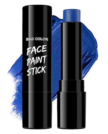 BADCOLOR Blue Face Body Paint Stick Eye Black, Royal Blue Face Painting for Softball Football Baseball Lacrosse, Professional Facepaint Makeup for Halloween Special Effects Cosplay Costume Parties
