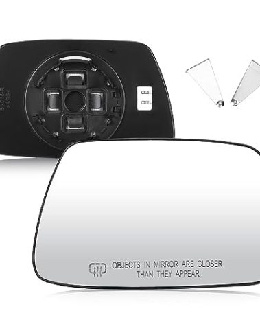 Passenger Right Side Mirror Glass with Heated Fit for Jeep Grand Cherokee 2005-2010, Replacement for 5142874AA