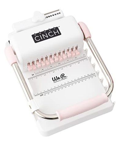 We R Memory Keepers, Cinch Book Binding Machine 2, Pink/White, Easy to Use Design with Slide Ruler, Compatible with Wire or Spiral Coils, Make Professional Books, Notebooks, Calendars and More