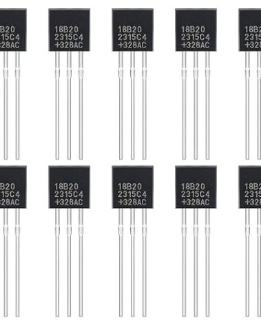 ALLECIN DS18B20 Temperature Sensor Digital Thermometer -55°C to 125°C (Pack of 10pcs)