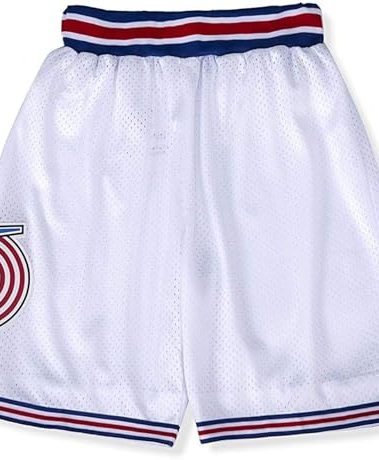 MEBRACS Mens Basketball Shorts for Women Halloween Cosplay Costume (White, Medium)