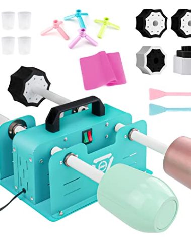 Multi Cup Turner for Tumblers,4X Cup Spinner for Tumblers with 4 ON/Off Switch for Epoxy Resin Tumblers Creating Craft…