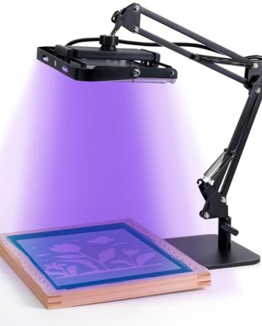 Caydo 50W LED Exposure Unit for Screen Printing, UV Screen Printing Light with Retractable and Adjustable Stand for Screen Printing and Cyanotypes