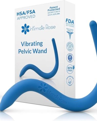 IntimateRose Vibrating Pelvic Wand for Pelvic Muscle Pain Relief - Pelvic Physical Therapy Vibration - BPA-Free, Latex-Free, for Men & Women (Vibration)