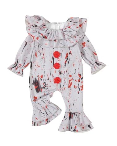 Clown Costume for Toddler Girl Boy Halloween Costumes Joker Outfit Baby Toddler Halloween Clohthes 6M 12M 2t 3t 4t 5t